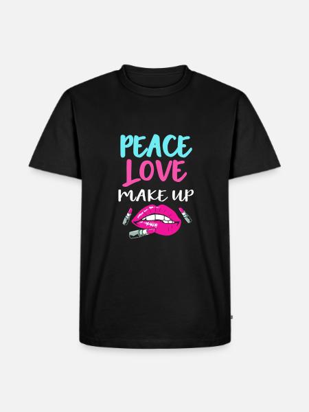 Beautician Make-up - Men's Premium Organic T-Shirt - black