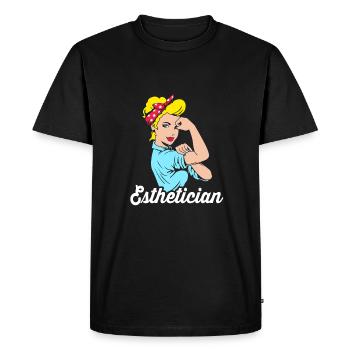 Beautician - Men's Premium Organic T-Shirt - black - Front - Nico (187cm)