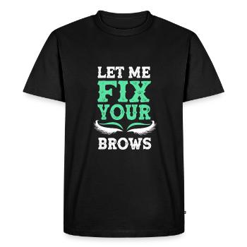 Beautician - Men's Premium Organic T-Shirt - black - Front - Nico (187cm)