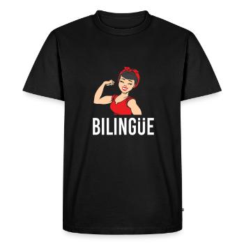 Spain - Men's Premium Organic T-Shirt - black - Front - Nico (187cm)