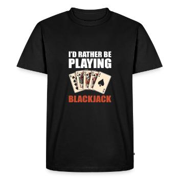 Blackjack Black Jack - Men's Premium Organic T-Shirt - black - Front - Nico (187cm)