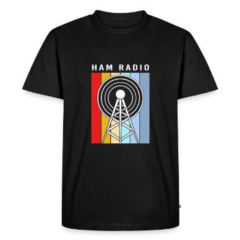 Amateurfunk Radio Antenne - Männer Premium Bio T-Shirt - Schwarz - Vorne - Nico (187cm)