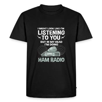 Amateur Radio Radio - T-shirt Premium bio Homme - noir - Devant - Nico (187cm)