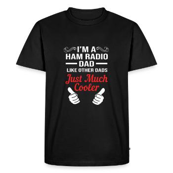 Amateur Radio Radio Father Dad Father's Day - Men's Premium Organic T-Shirt - black - Front - Nico (187cm)