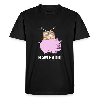 Amateur Radio Radio - Men's Premium Organic T-Shirt - black - Front - Nico (187cm)