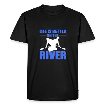 Kayak Kayak Canoë Canoë - T-shirt Premium bio Homme - noir - Devant - Nico (187cm)