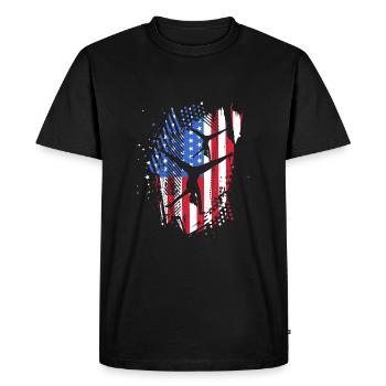 gymnaste - T-shirt Premium bio Homme - noir - Devant - Nico (187cm)