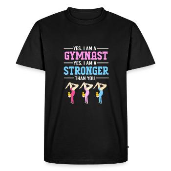 Gymnastes Athlétisme Gymnastique - T-shirt Premium bio Homme - noir - Devant - Nico (187cm)