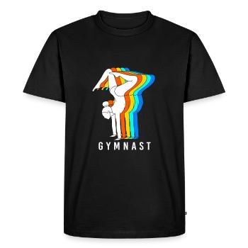 Athlétisme - T-shirt Premium bio Homme - noir - Devant - Nico (187cm)