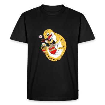 Leopard Gecko - Men's Premium Organic T-Shirt - black - Front - Nico (187cm)