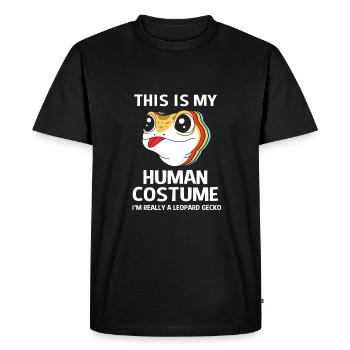 Leopard Gecko - Men's Premium Organic T-Shirt - black - Front - Nico (187cm)