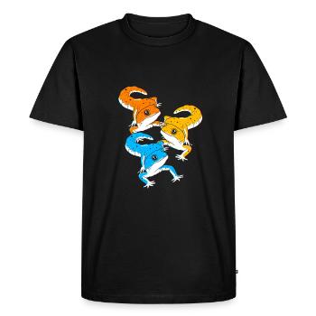 Leopard Gecko - Men's Premium Organic T-Shirt - black - Front - Nico (187cm)
