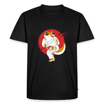 Leopard Gecko - Men's Premium Organic T-Shirt - black - Front - Nico (187cm)