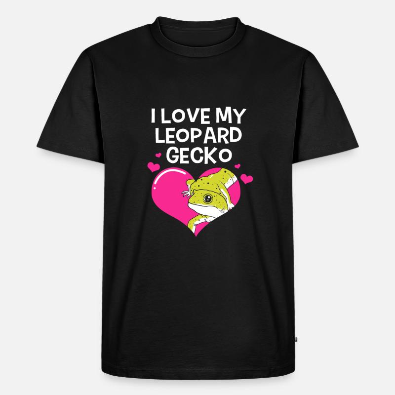 Leopard Gecko - Männer Premium Bio T-Shirt - Schwarz