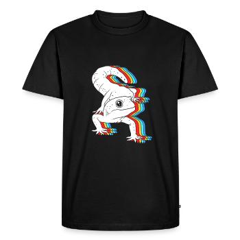Leopard Gecko - Men's Premium Organic T-Shirt - black - Front - Nico (187cm)