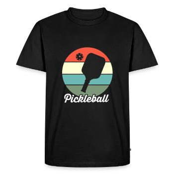 Pickleball Pickleball Pickleball - T-shirt Premium bio Homme - noir - Devant - Nico (187cm)