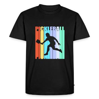 Pickleball Pickleball Pickleball - T-shirt Premium bio Homme - noir - Devant - Nico (187cm)