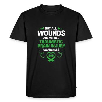 Traumatisme crânien - T-shirt Premium bio Homme - noir - Devant - Nico (187cm)
