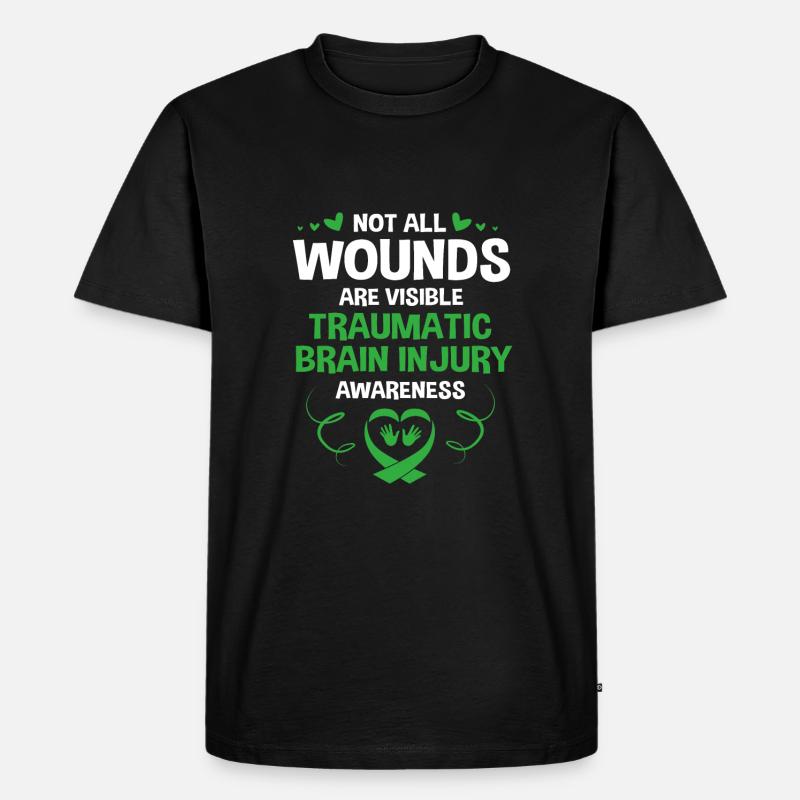 Schädel Hirn Trauma - Männer Premium Bio T-Shirt - Schwarz