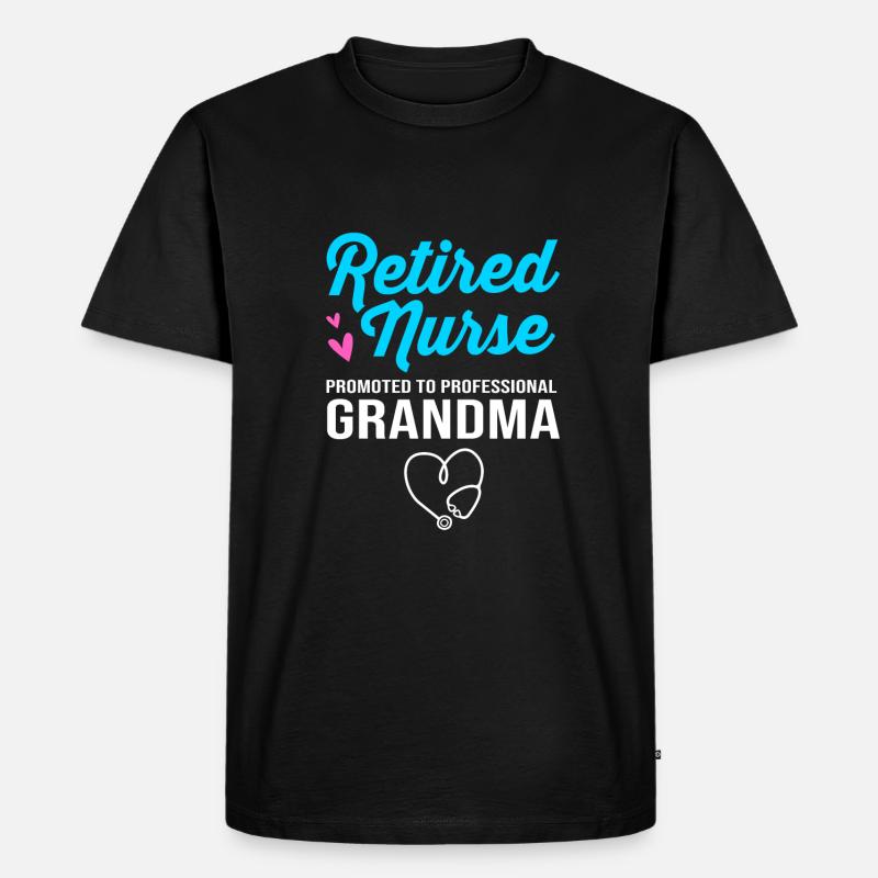 Krankenschwester Rente - Männer Premium Bio T-Shirt - Schwarz