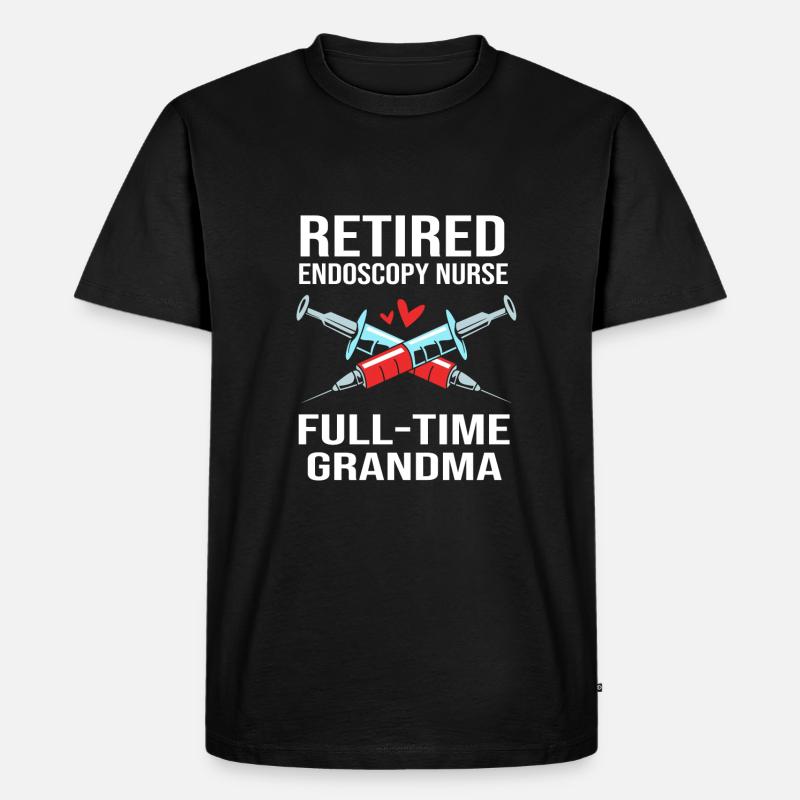 Krankenschwester Rente - Männer Premium Bio T-Shirt - Schwarz