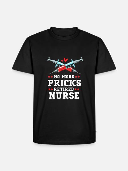 Krankenschwester Rente - Männer Premium Bio T-Shirt - Schwarz
