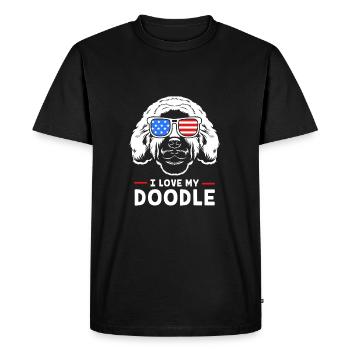 Goldendoodle - Men's Premium Organic T-Shirt - black - Front - Nico (187cm)