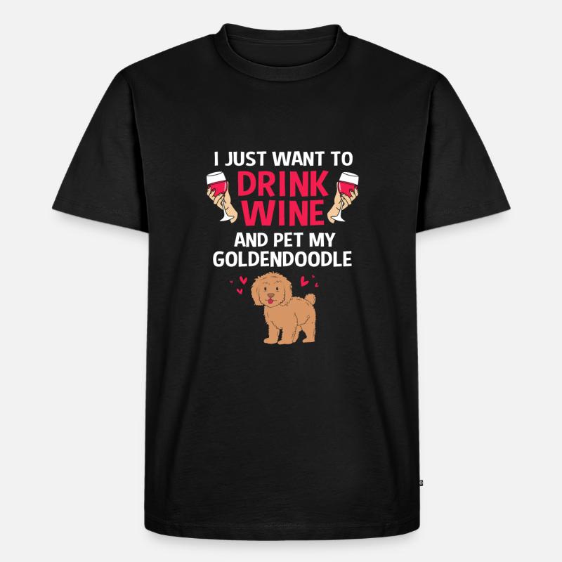 Goldendoodle - Männer Premium Bio T-Shirt - Schwarz