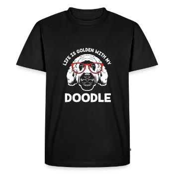 Goldendoodle - Men's Premium Organic T-Shirt - black - Front - Nico (187cm)