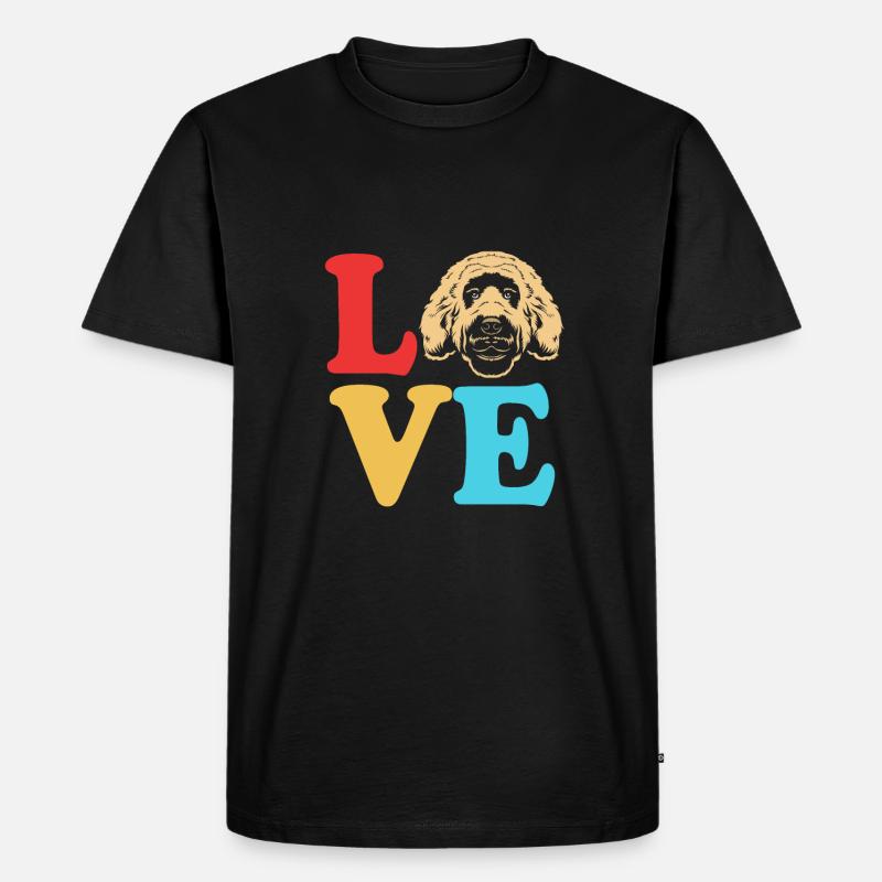 Goldendoodle - Männer Premium Bio T-Shirt - Schwarz