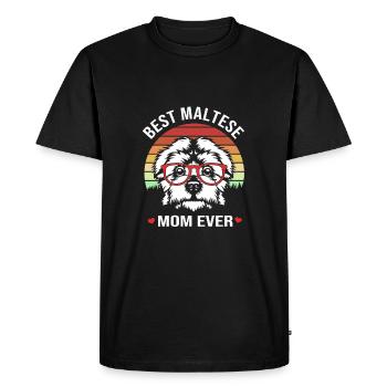 Maltese - Men's Premium Organic T-Shirt - black - Front - Nico (187cm)