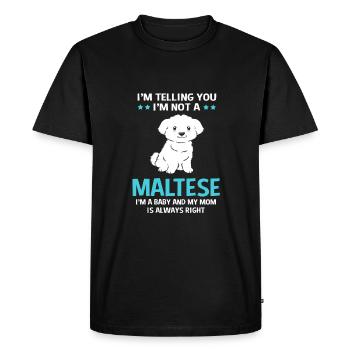 Maltese - Men's Premium Organic T-Shirt - black - Front - Nico (187cm)