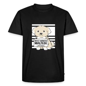 Maltese - Men's Premium Organic T-Shirt - black - Front - Nico (187cm)