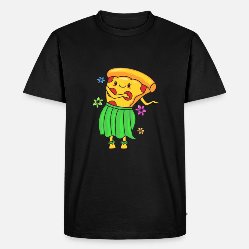Pizza Hawaii - Männer Premium Bio T-Shirt - Schwarz