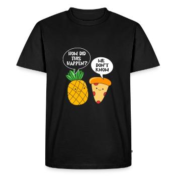 Pizza Hawaï Pizza Ananas - T-shirt Premium bio Homme - noir - Devant - Nico (187cm)