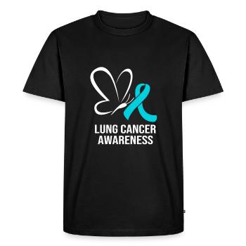 Poumon survivant du cancer du poumon - T-shirt Premium bio Homme - noir - Devant - Nico (187cm)