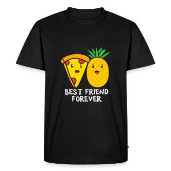 Pizza Hawaii - Men's Premium Organic T-Shirt - black - Front - Nico (187cm)