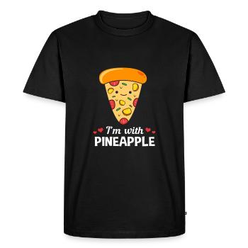 Pizza Hawaï Pizza Ananas - T-shirt Premium bio Homme - noir - Devant - Nico (187cm)