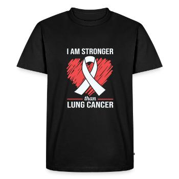 Cancer du poumon - T-shirt Premium bio Homme - noir - Devant - Nico (187cm)