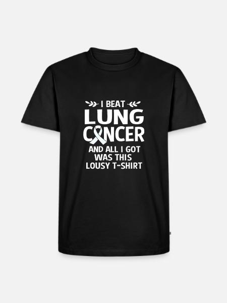 Lung Cancer Survivor Lung - Men's Premium Organic T-Shirt - black