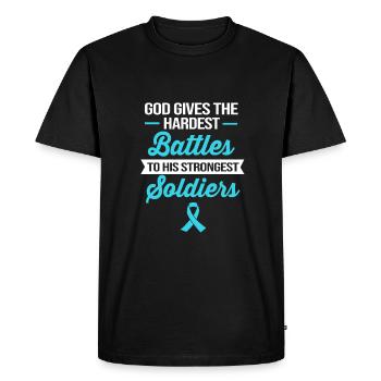 Poumon survivant du cancer du poumon - T-shirt Premium bio Homme - noir - Devant - Nico (187cm)