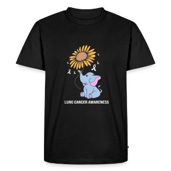 Cancer du poumon - T-shirt Premium bio Homme - noir - Devant - Nico (187cm)