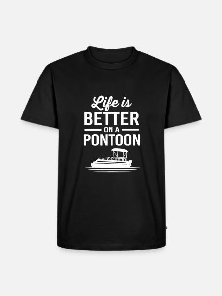 Pontonboot Boot Boote - Männer Premium Bio T-Shirt - Schwarz