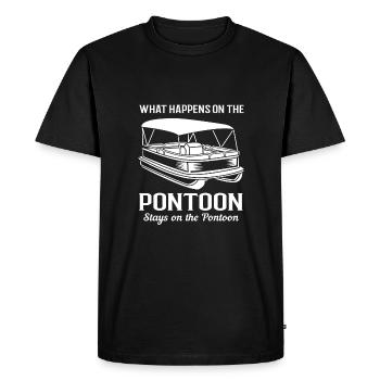 Bateau ponton Bateau Bateaux - T-shirt Premium bio Homme - noir - Devant - Nico (187cm)