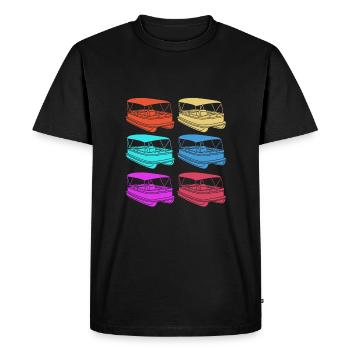 Bateau ponton Bateau Bateaux - T-shirt Premium bio Homme - noir - Devant - Nico (187cm)