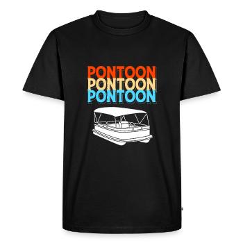 Bateau ponton Bateau Bateaux - T-shirt Premium bio Homme - noir - Devant - Nico (187cm)