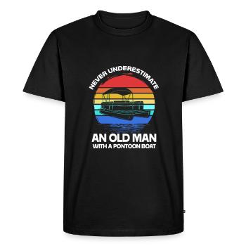 Bateau ponton Bateau Bateaux - T-shirt Premium bio Homme - noir - Devant - Nico (187cm)