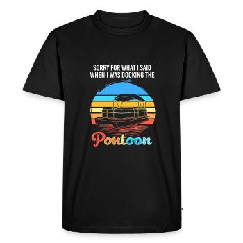 Bateau ponton Bateau Bateaux - T-shirt Premium bio Homme - noir - Devant - Nico (187cm)