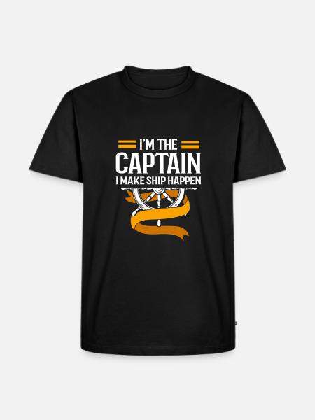 Pontonboot Boot Boote - Männer Premium Bio T-Shirt - Schwarz