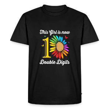 13th Birthday Ten Year of Birth Date of Birth Date of Birth - Men's Premium Organic T-Shirt - black - Front - Nico (187cm)